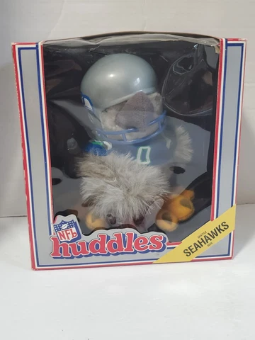 1983 NFL Huddles Mascot Plush Tudor Games Collectible Seattle Seahawks MIB Cover