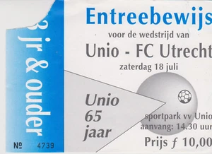 Sammler Used Ticket / Entrada VV Unio v FC Utrecht 18-07-1998 - Imagen 1 de 1