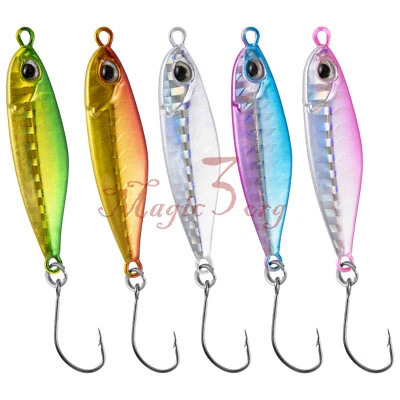 5件套迷你鱼饵万向轮鱼饵金属夹具海滩铸造海鲈鱼派克 — 第 1/4 张图片