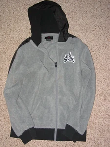Boys Nike Air Jordan Black/Gray Full Zip Hooded Jacket! Size XL (18/20) - Picture 1 of 10