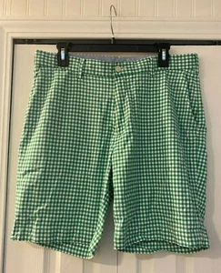Pantalones Cortos Polo Ralph Lauren Verde Blanco Cuadros Guinga Calce Clásico Algodón 34 - Imagen 1 de 4