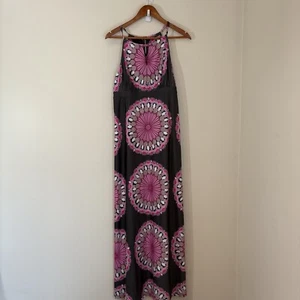 INC Womens Circus Medallion Maxi Dress Large Flower Shop Studded Stretch Resort - Picture 1 of 10