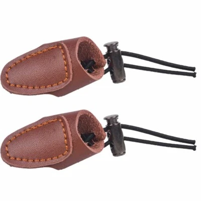 10pcs Archery Leather Thumb Ring Finger Guard Tab Glove Bow  Protection - Image 1 of 4