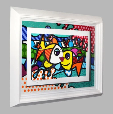 Art ROMERO BRITTO signed 3D DEEPLY IN LOVE TOO 2014, # Park West COA LARGE Frame - Image 1 of 4