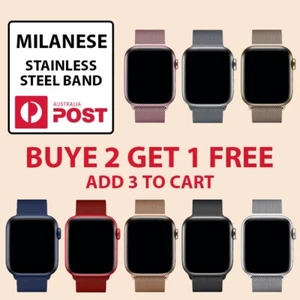 For Apple Watch 10 9 8 7 6 5 4 SE Ultra Milanese Magnetic Stainless Steel Band - Picture 1 of 16