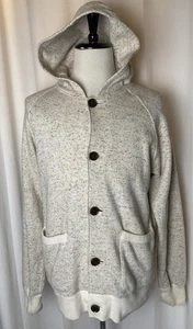 A Bathing Ape Bape Knitted Jacket Hoodie Button Up XL Beige Rainbow Japan Rare  - Picture 1 of 12