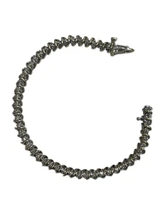 Gold-Diamond Bracelet 48 Diamonds .48 Carat T.W. 18K White Gold 8.4d (MP2044257) - Picture 1 of 2