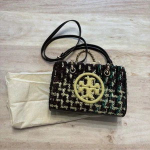 NWT Tory Burch Fleming Soft Tweed Mini Chain Tote Bag MSRP $548 - Picture 1 of 9
