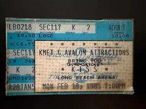 Vintage KISS Concert Ticket Stub Long Beach Arena Feb 18, 1985 - Foto 1 di 2