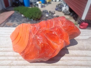 Glass Rock Slag Pretty Orange 2.4 lbs YY59 Landscaping Rocks Aquarium - Picture 1 of 2