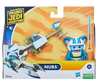 Boneco de ação Star Wars Young Jedi Adventures Nubs com bicicleta Speeder Disney - Imagem 1 de 3