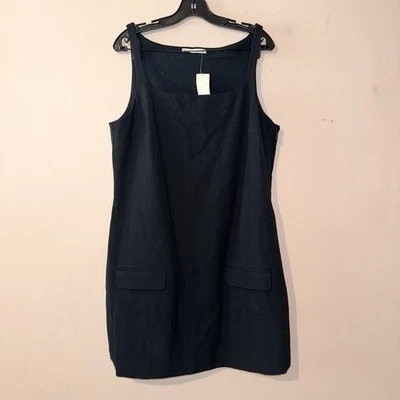 Abercrombie & Fitch Navy Blue Tailored Shift Dress Size L TALL NWT! - image 1 of 4