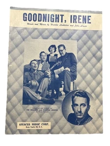 1950 Goodnight, Irene Sheet Music by Ledbetter & Lomax - The Weavers, Jenkins - Picture 1 of 4
