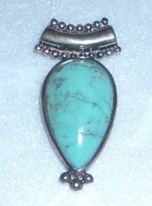 Türkis Sterling Silber Oval Anhänger 925 Südwest Stil - Bild 1 von 1