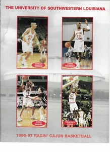 UNIV. OF SOUTHWESTERN LOUISIANA RAGIN' CAJUNS 1996-97 BASKETBALL MEDIA GUIDE - Imagen 1 de 2
