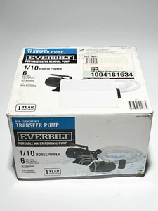 Everbilt 1/10 HP Non-Submersible Self-Priming Transfer Pump 6 GPM Missing Hose - Picture 1 of 8