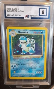 Blastoise 2/130 Base Set 2 II Holo Rare WOTC 2000 Pokemon card PG 8 NM-MT - Picture 1 of 5