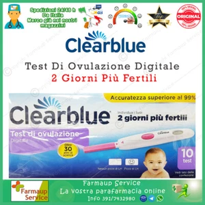 Clearblue Test Di Ovulazione Vaginale Digitale 10 Stick Gravidanza Fertilità - Foto 1 di 1