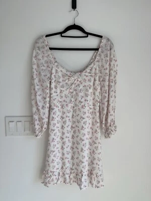 Hollister Babydoll Floral Mini Vestido Pradera Festival Vaquera Talla Pequeña Foto 1 de 4