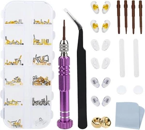 Magnetic Eyeglass Repair Kit, Eye Glasses Screws,Tweezer Screwdriver Nose Pads - Picture 1 of 6