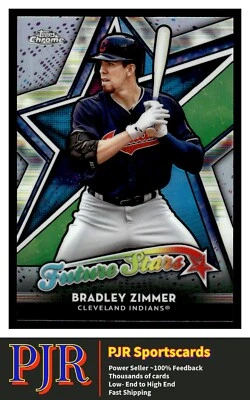 2018 Topps Chrome #FS-5 Bradley Zimmer Cleveland Indians  Future Stars - Image 1 of 2