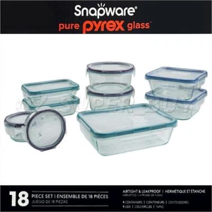 Snapware Pyrex 18 pcs Glass Food Storage Glasslock Keeper Containers with lid - Picture 1 of 4