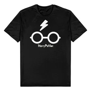 Harry Potter Glasses and Scar Black T-Shirt Size L - Picture 1 of 1