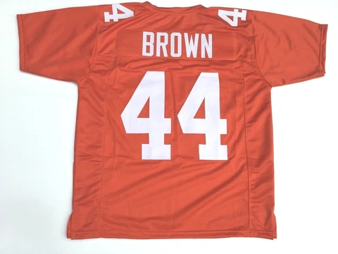 UNSIGNED CUSTOM Sewn Stitched Jim Brown Orange Jersey - M, L, XL, 2XL Cover