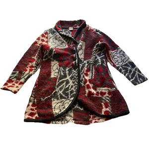 Dolcezza Damen Strickjacke Strick Langarm V-Ausschnitt Pullover Gr. L Rot Wolle 80% - Bild 1 von 14