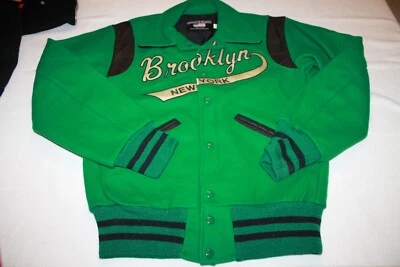 CHAQUETA UNIVERSITARIA VINTAGE STEWART & STRAUSS Letterman’s Brooklyn New York Xsmall Foto 1 de 4