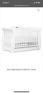Boori Sleigh Royal Baby Cot - Picture 1 of 1