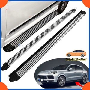 Running Boards Side Steps Nerf Bar Fits for Porsche Cayenne 2018+ 2021 2022 2023 - Picture 1 of 9