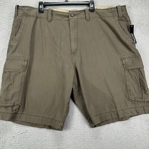 Arizona Jean Company Mens Cargo Shorts 50 Big Tall Grey Flat Front Casual NEW - Picture 1 of 8