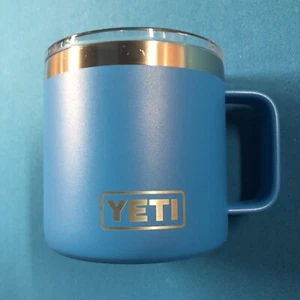 Yeti Rambler 14 oz Steel Mug with Lid Blue Navy New WO Tags A3 - Picture 1 of 2