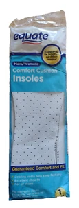1 pair Equate Men's / Women's Comfort Cushion Insoles Cut To Fit Any Size NEW - Picture 1 of 9