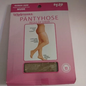 Walgreens Regular Sheer Pantyhose Queen Size. Nude Color - Picture 1 of 4