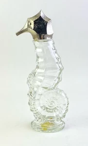 VTG AVON Seahorse Glass Bottle Skin So Soft Bath Oil Decanter With Lid EMPTY - Picture 1 of 13