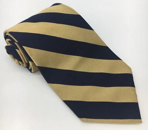 Robert Talbott Silk Tie Striped Black Gold Filling Lancaster PA USA - Picture 1 of 3