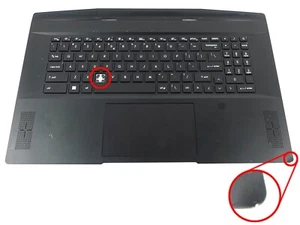 CONJUNTO REPOSAMANOS TECLADO MSI STEALTH GS77 TOUCHPAD 307-7P1C212-S0B *SIN TECLADO* - Imagen 1 de 2
