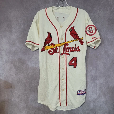 Majestic Authentic St. Louis Cardinals Yadier Molina 4 Musial Patch Jersey 40 M Cover