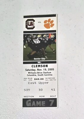 2005 南加州大学与克莱姆森NCCA票根 — 第 1/2 张图片