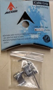 1pr ACOR Stainless Steel Hydraulic Hose Clamps CONVERTS brake cable frame mounts - Picture 1 of 2