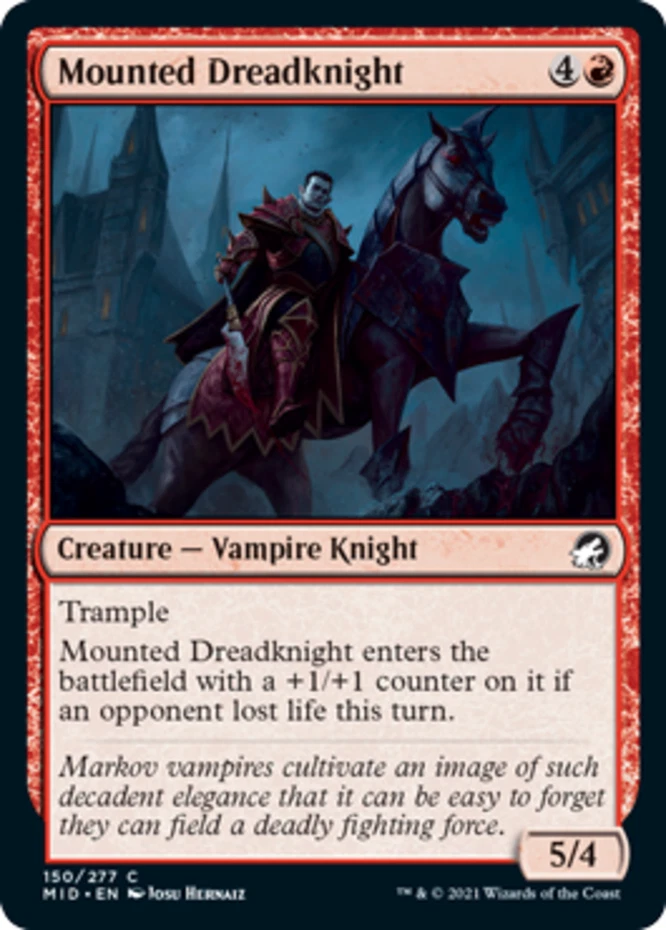 Innistrad: Midnight Hunt - Mounted Dreadknight - Foil - Image 1 of 1