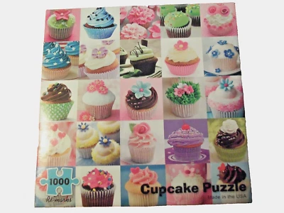 CUPCAKE  jigsaw  puzzle 1000pc 19.25 x 26" food collage art work Pastry dessert - Image 1 of 2
