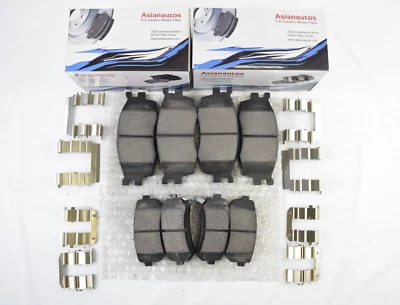 Pastillas de freno delanteras y traseras de cerámica completa Asianautos con hardware para Kia Rio5 06-11 Foto 1 de 3