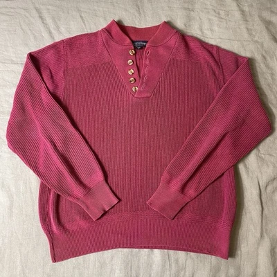 Suéter Henley Vintage Lands End Para Hombre L Manga Larga con Botones de Madera Hecho en EE. UU. Foto 1 de 4
