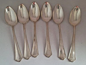 Oneida Community Silber Teller Set 6 Teelöffel Art Deco MCM - Bild 1 von 7