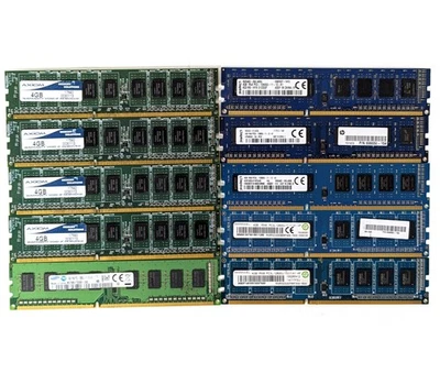 Lot of 10 Assorted Brands 4GB DDR3 Desktop RAM Memory Modules PC3L - Image 1 of 4