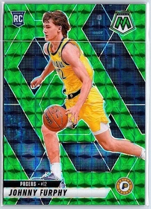 2024-25 Panini Mosaic Johnny Furphy Green Mosaic Prizm RC #202 Pacers - Picture 1 of 10