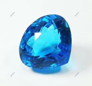 Laborgefertigter ozeanblauer Aquamarin 44,00 Karat ZERTIFIZIERTER loser Edelstein im Birnenschliff - Bild 1 von 8